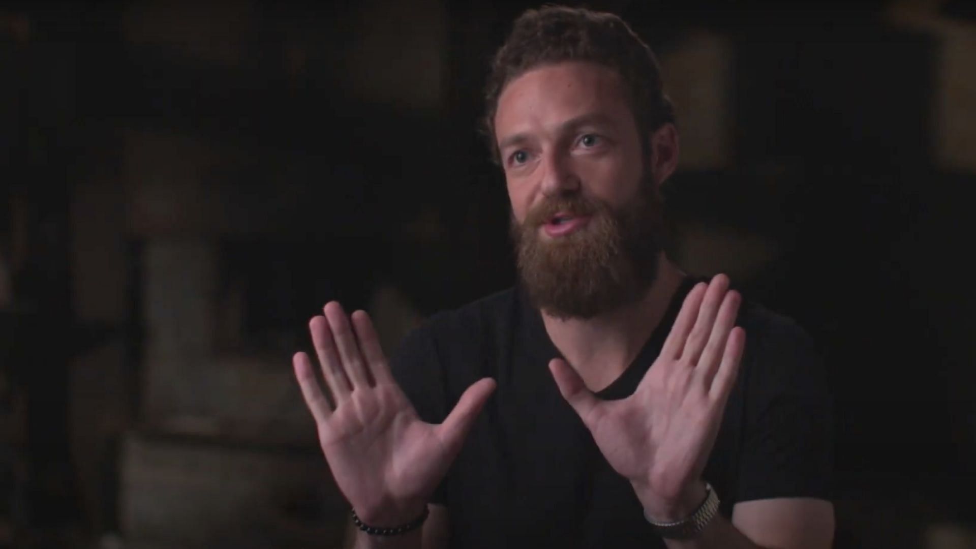 Marquand in a behind-the-scenes of the show (Image via YouTube/The Walking Dead)